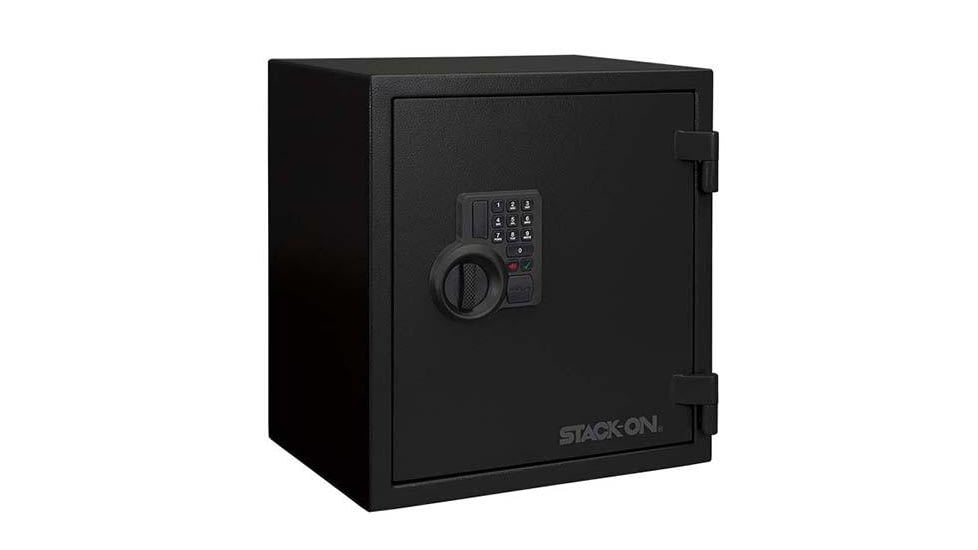 Stack-On Medium Personal Fire Safe with E-Lock, Black, PFS-016-BG-E