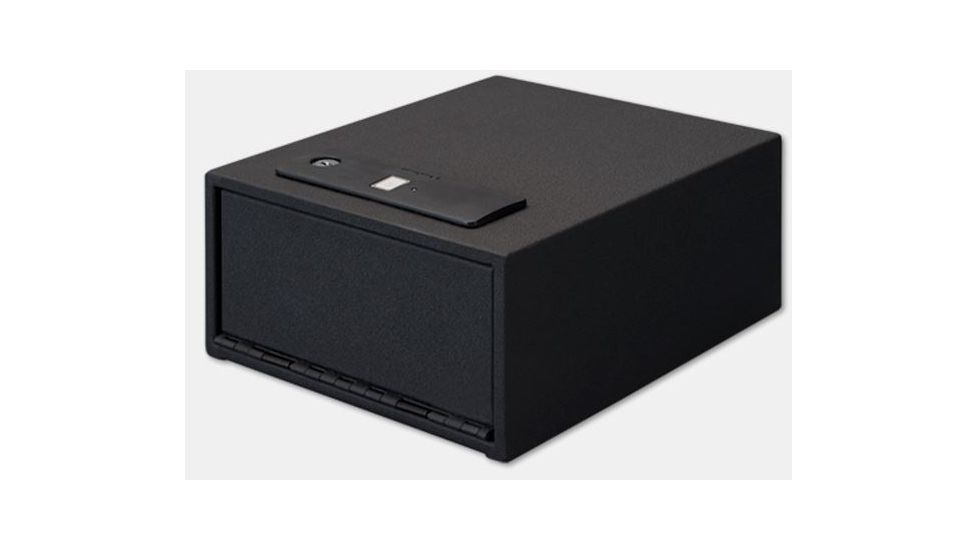 Stack-On Quick Access Personal Safe w/Biometric Lock,10x12.15x5.35in,Matte Black QAS-1545-B