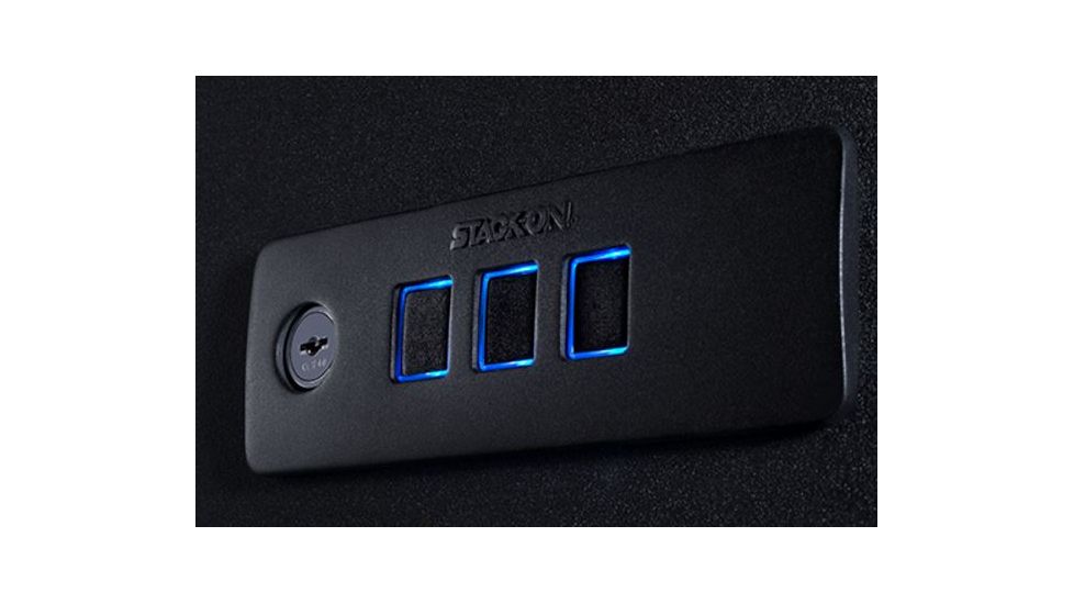 Stack-On Quick Access Safe w/Electronic Lock and Shelf,10x12.15x8.0in,Matte Black QAS-1512