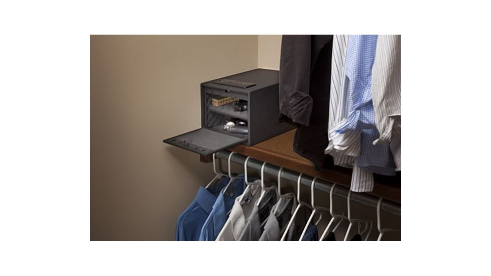 Stack-On Quick Access Safe w/Electronic Lock and Shelf,10x12.15x8.0in,Matte Black QAS-1512