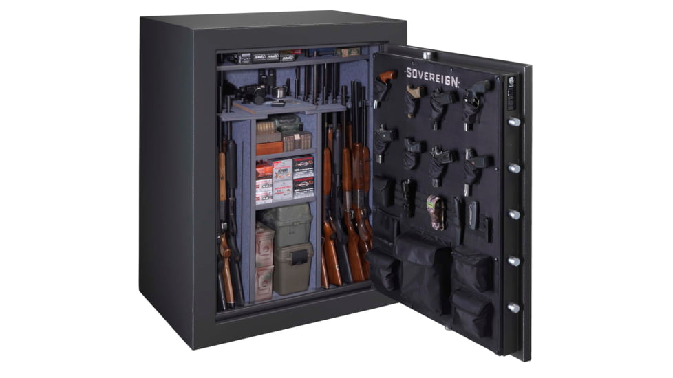 Stack-On Sovereign 60 - Gun Elec Lock, Textured, Black, oversized, S-60-DGP-E-S