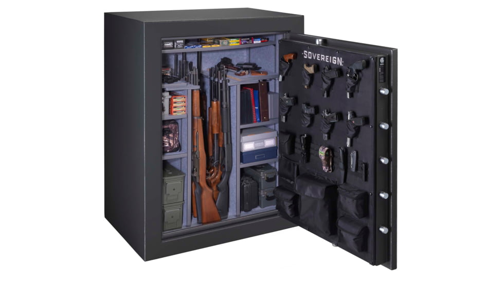 Stack-On Sovereign 60 - Gun Elec Lock, Textured, Black, oversized, S-60-DGP-E-S