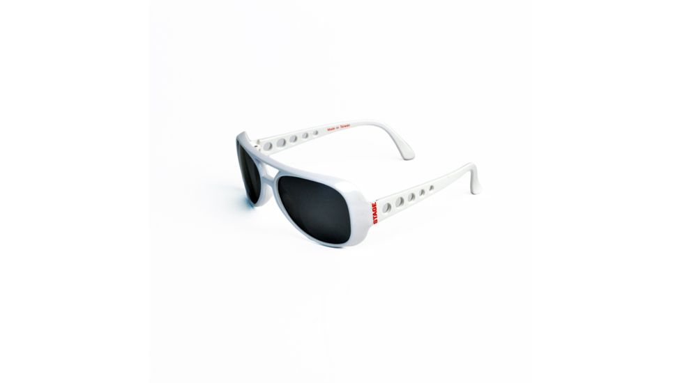 Stage Flyman Sunglasses White Frame Mirror Smoke Lens STG2654W