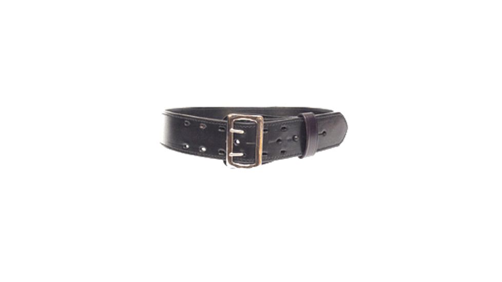 Stallion Leather Sam Browne Belt 2 1/4inch Black Plain - SB-44-1