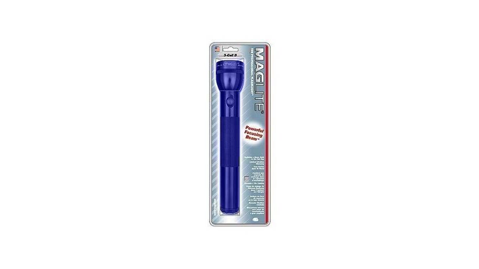 MagLite Standard 3 Cell D LED Flashlight, Blue, Blister Pack, S3D116
