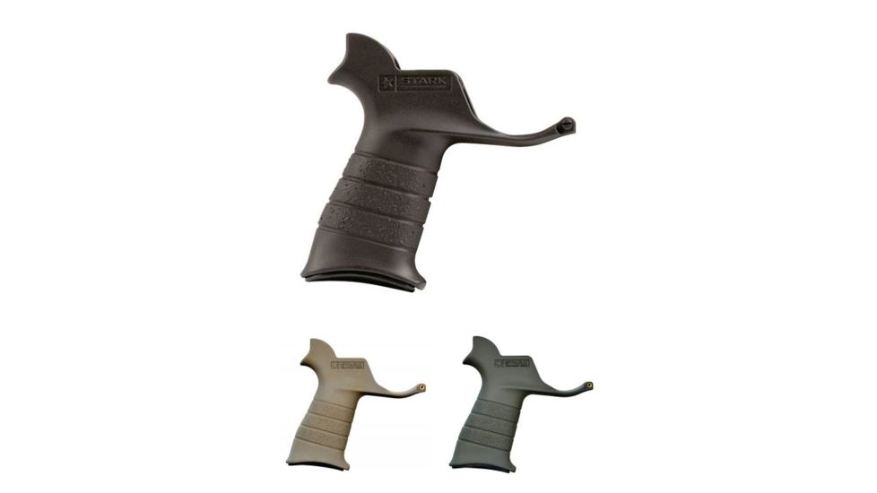 Stark ONE AR-15 Pistol Grip With CR123A Battery Storage Black SE1-AR-BL-AA, Black, Flat Dark Earth, OD Green