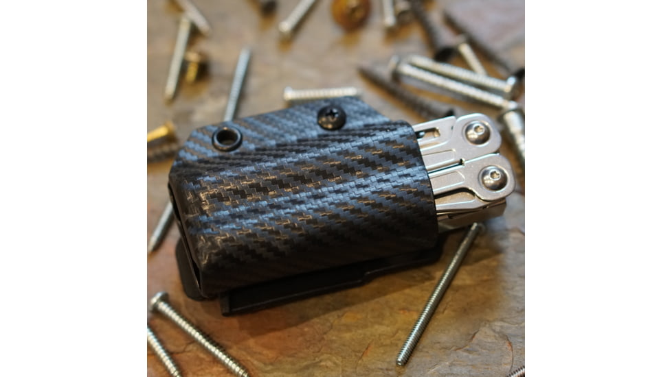 StatGear Kydex Sheath for Leatherman Wingman &amp; Sidekick, Carbon Fiber Black, LWING-CF-BLK