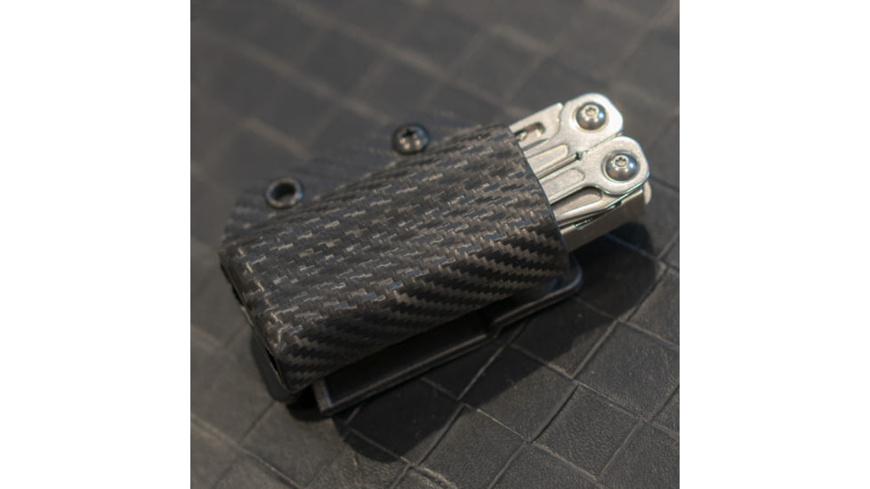 StatGear Kydex Sheath for Leatherman Wingman &amp; Sidekick, Carbon Fiber Black, LWING-CF-BLK