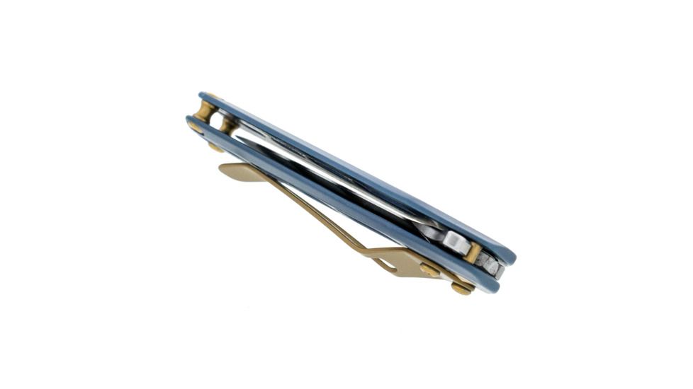 StatGear Slinger Folding Knife, 2in, D2 Steel, Stainless Steel Handle, Blue SLNGR-BLU