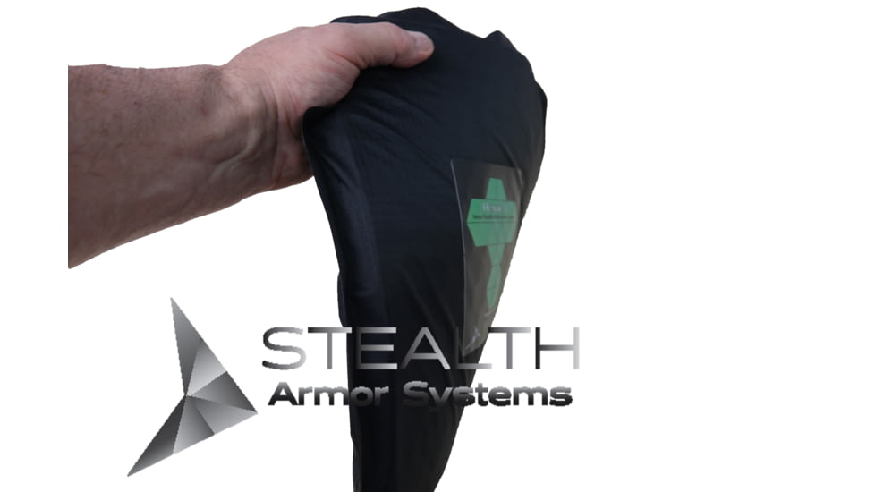 Stealth Armor Systems Hexar Titan Level 3+ Stand Alone Flex Plate, Black, 6 x 8, HXT2P-SIC-FP-6x8