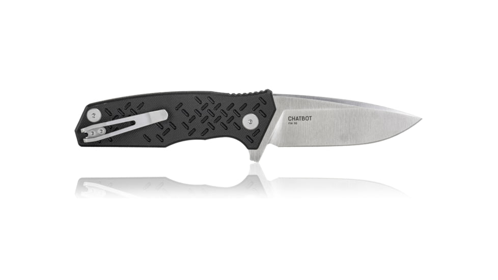 Steel Will Chatbot F14-01 Folding Knife, 3.15in, D2 Steel, Stainless Steel Blade, Black, G10 Handle, F14-01
