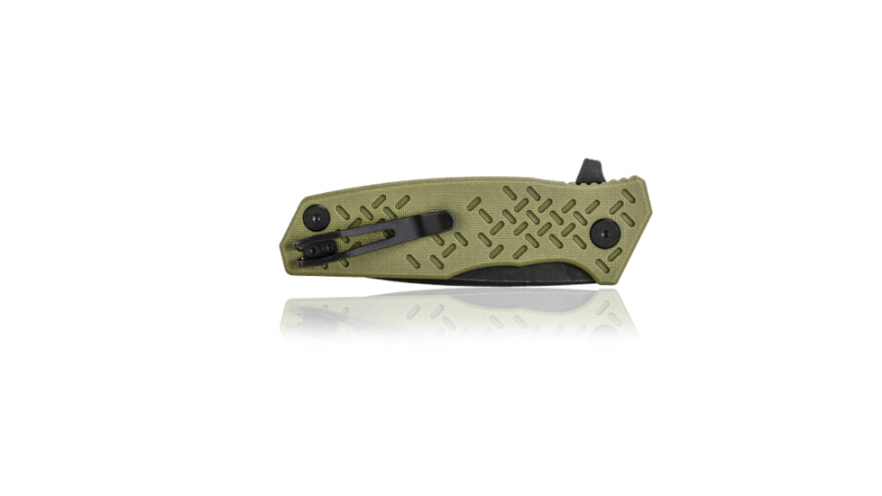 Steel Will Chatbot F14-33 Folding Knife, 3.15in, D2 Steel, Black Blade, Green, G10 Handle, F14-33
