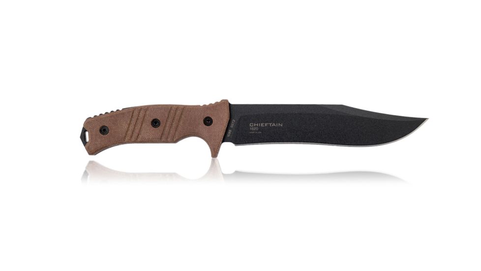 Steel Will Chieftain Clip-Point Fixed Blade Knife, Orange 1620