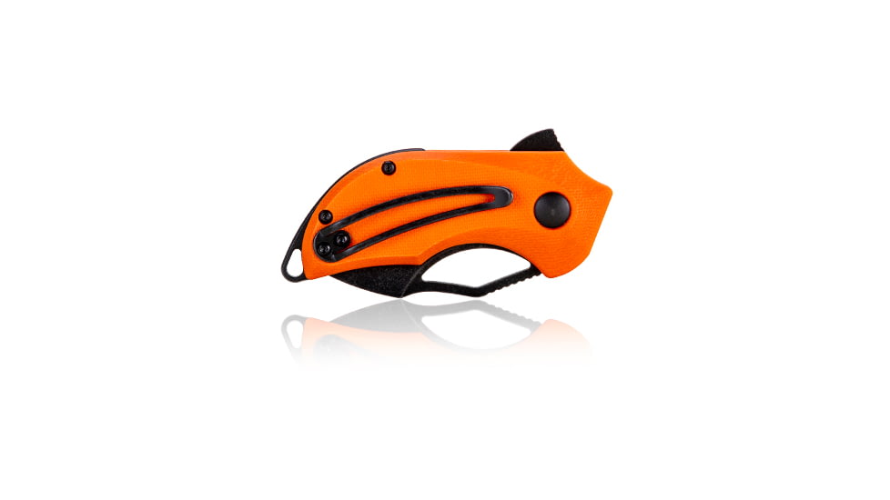 Steel Will Kobold Folding Knife, 1.75in, D2, Drop Point, Stonewashed Black Blade, G10 Anodized Handle, Orange, SWF66-22