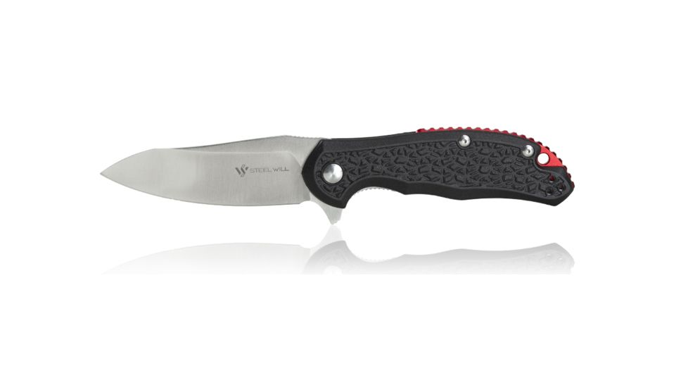 Steel Will Modus Folding Knife, 7.68in, D2, FRN, Liner Lock, Silver Steel/Black F-25-14
