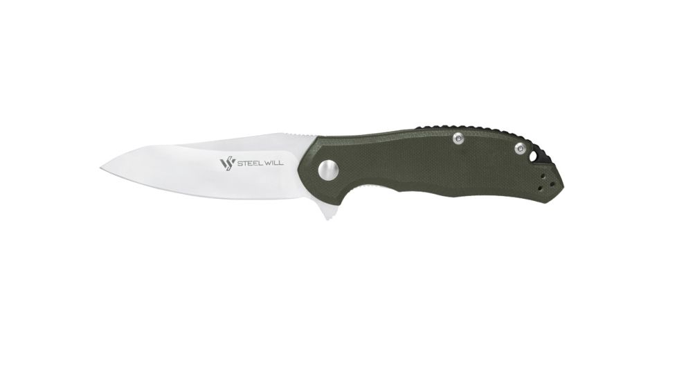 Steel Will Modus Folding Knife, Stainless Steel / Green F25-32