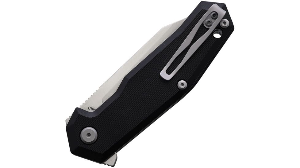 Steel Will Tenet 2 Black Folding Knife, 4.5in Closed, 3.5in Satin D2 Tool Steel Blade, Black G10 Handle, SWF31-01