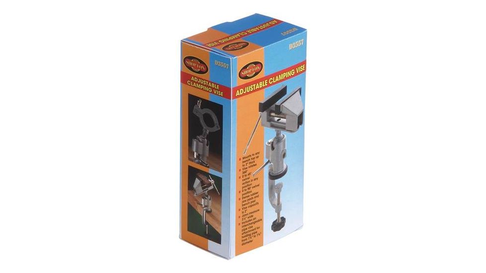 Steelex 2 in. Capacity Adjustable Clamping Vise, 360-degree Rotation, 45-degree Swivel Action, Rubb D3557