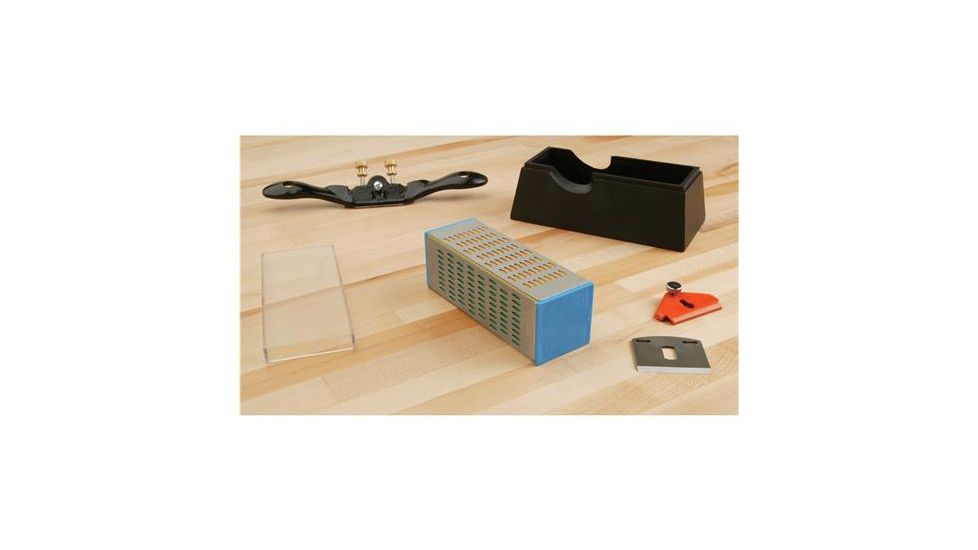 Steelex 2 in. x 6 in. Four-Sided Diamond Hone w/ Stand, Slip Resistance Rubber Feet D3657