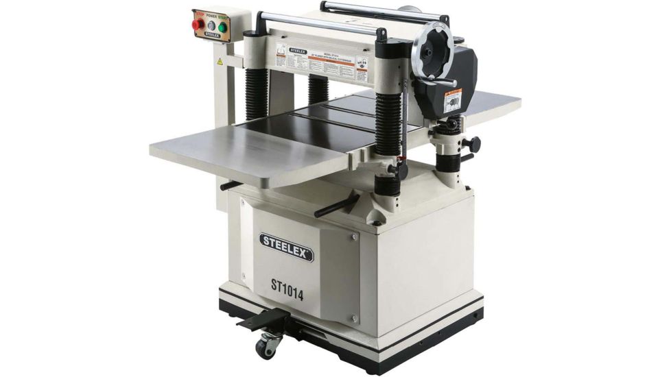 Steelex 20in Planer with Helical Cutterhead, Mobile Base and Cast Iron Wings ST1014