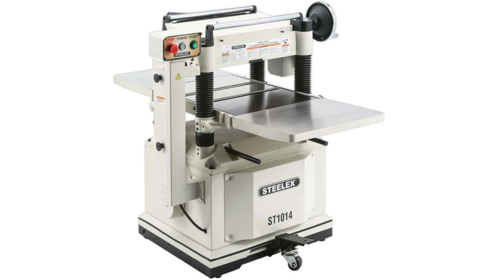 Steelex 20in Planer with Helical Cutterhead, Mobile Base and Cast Iron Wings ST1014