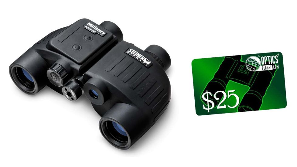 Steiner 8x30 Military R LRF Binocular and FREE 25 OpticsPlanet Gift Certificate
