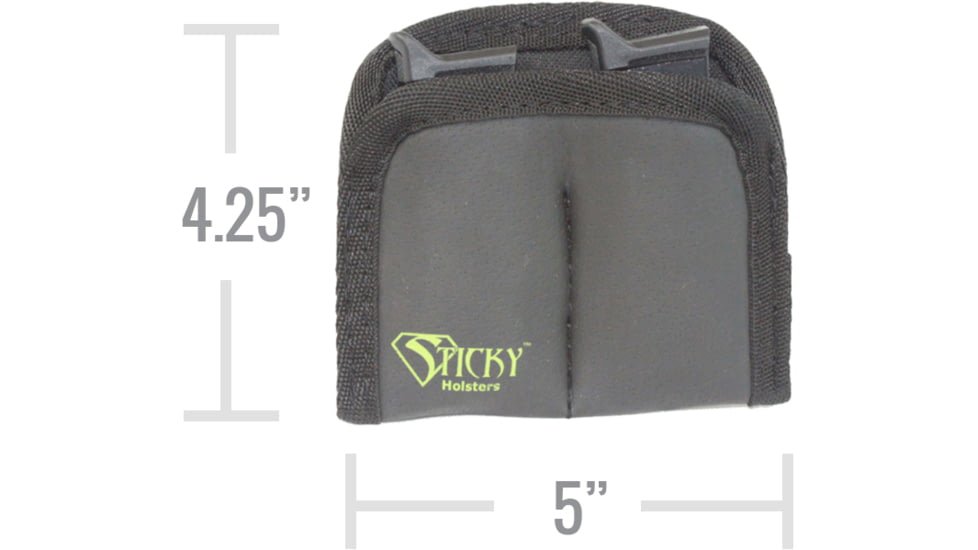 Sticky Holsters Dual Mini Mag Sleeve, Black, Dual Mini Mag Sleeve