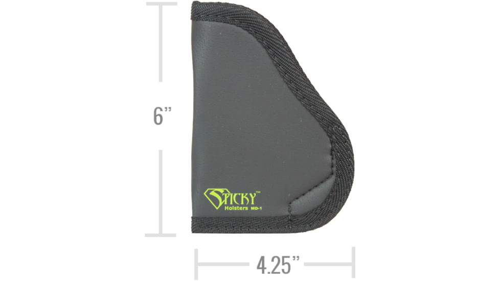 Sticky Holsters MD-1 Holster, Rug LC9/380, SCCY Cpx, CZ Rami, Keltec PF9/P11, Ambidextrous, Black, Medium, MD-1