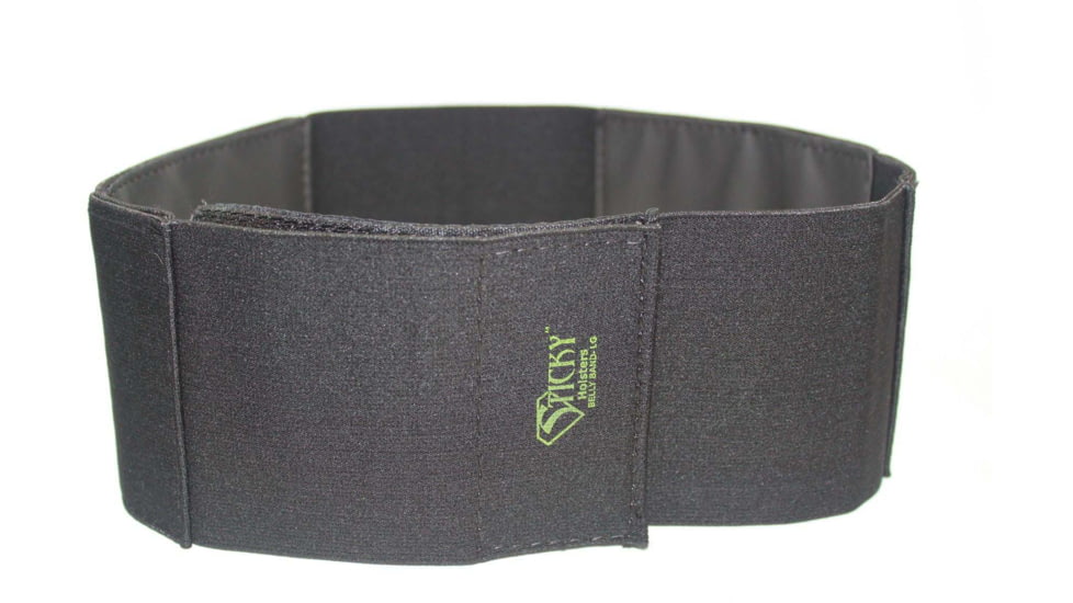 Sticky Holsters Sticky Belly Band Holster, Plush Elastic, Ambidextrous, Black, Large, SBBLG3250