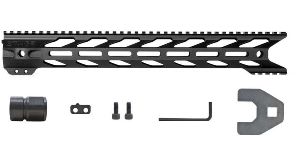 STNGR HWK M-Lok Free Float Handguard for AR15/M4, Anodized Black, 15 in, 15HM
