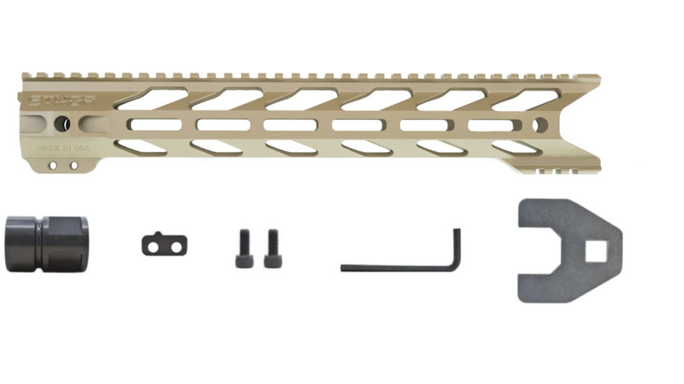 STNGR M-Lok Free Float Handguard for AR15/M4, Cerakote FDE, 13.5 in, 13HM-FDE