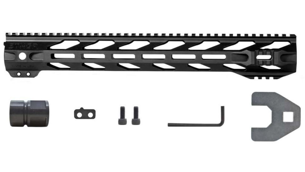 STNGR RPTR M-Lok Free Float Handguard for AR15/M4, Anodized Black, 15 in, 15RM
