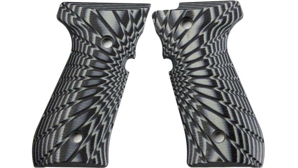 Stoner CNC Beretta 92 Starburst G10 Gun Grips Fits 92FS/96 M9 Series Pistol, Grey Black, STO-BR-B92-ST-GRB