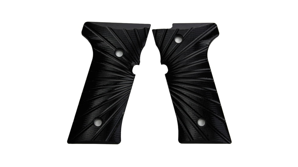 Stoner CNC Beretta 92 Starburst G10 Gun Grips Fits 92FS/96 M9 Series Pistol, Black, STO-BR-B92-ST-BLK