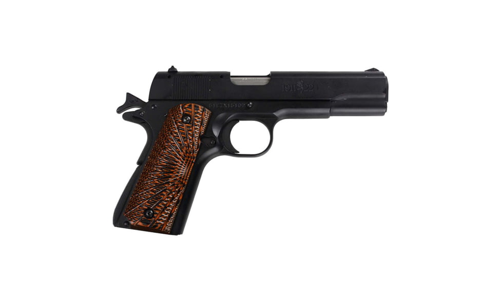 Stoner CNC Browning 1911-22 Aggressive Starburst G10 Gun Grips fit 1911-22 and .380 Auto 85% Frame, Orange Black, STO-BRN-AS-ORG