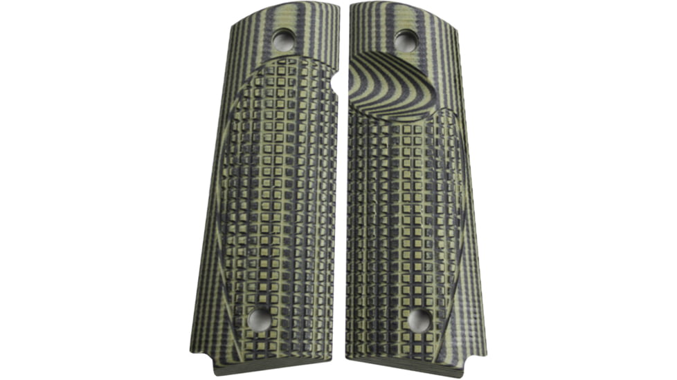 Stoner CNC Conceal Carry G10 Gun Grips fit 1911 Compact and Springfield EMP, OD Green Black, 1911 Compact-Slim-Magwell, STO-1911C-CC-MAG-ODG-SLIM