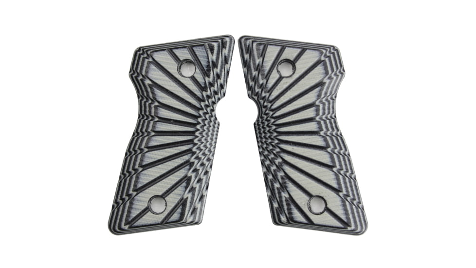 Stoner CNC CZ Rami G10 Gun Grips Starburst Texture Pistol Panels Fits CZ 2075 Rami, Grey Black, STO-CZ-ST-GRB