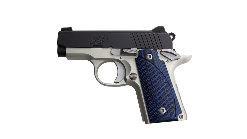Stoner CNC Kimber Micro 9 9mm Spartan G10 Gun Grips, Blue Black, Ambi, STO-KMC9-SP-AM-BLB