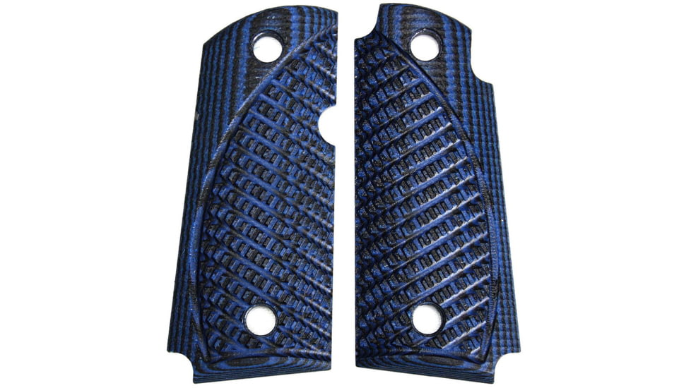 Stoner CNC Kimber Micro 9 9mm Spartan G10 Gun Grips, Blue Black, Ambi, STO-KMC9-SP-AM-BLB