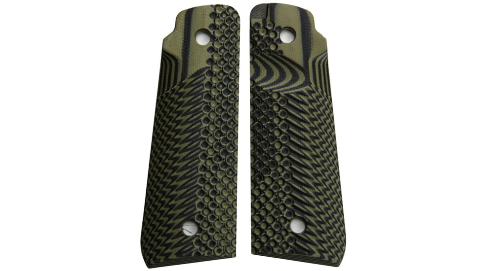 Stoner CNC Ruger Mark IV 22/45 Lite G10 Gun Grips Slash and Burn Design Fits Ruger 22 45 Lite Generation 4 Rimfire, OD Green Black, STO-IV2245-SB-ODG