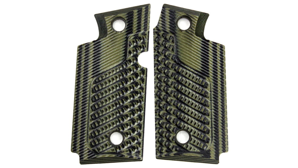 Stoner CNC Springfield Armory 911 .380 ACP Defensive Carry G10 Gun Grips, OD Green Black, Ambi, STO-SA .380-DC-AM-ODG