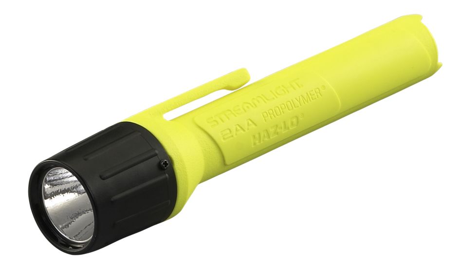 Streamlight 2Aa Propolymer Haz-Lo Flashlight, Atex Rated, 65 Lumen White Led, 2 X Aa Battery, Yellow, 67556