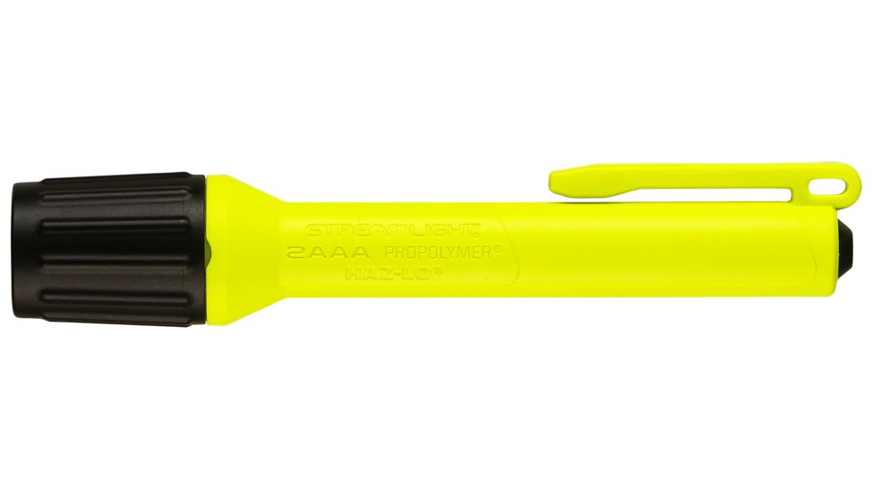Streamlight 2Aaa Propolymer Haz-Lo Flashlight, Atex Rated, 60 Lumen White Led, 2 X Aaa Battery, Box, Yellow, 66508