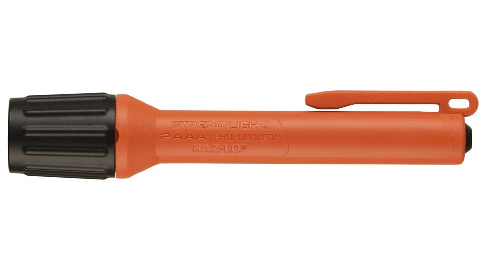 Streamlight 2Aaa Propolymer Haz-Lo Flashlight, Inmetro Rated, 60 Lumen White Led, 2 X Aaa Battery, Orange, 66509