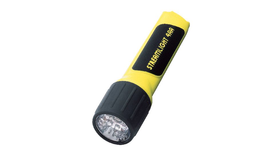 Streamlight 4AA Propolymer LED Flashlight, White LEDs, w/Batteries, Yellow, Box, 68201