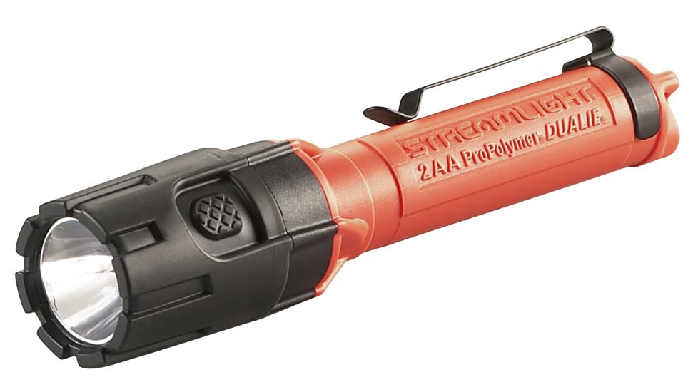 Streamlight Dualie 2Aa Flashlight, Atex Rated, 175 Lumen Spot/Flood Led, 2 X Aa Battery, Orange, 67754