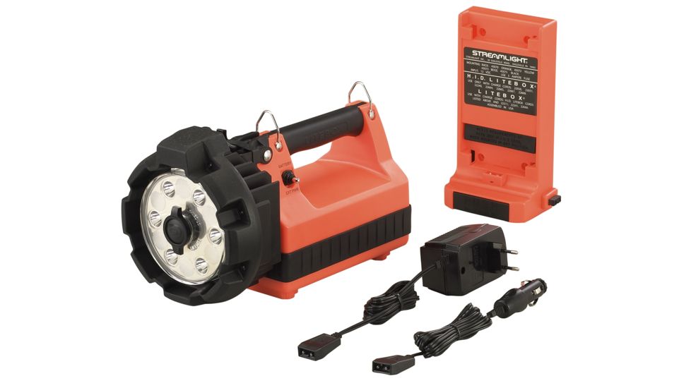 Streamlight E-Flood LiteBox HL Standard System, 230V AC/12V DC, 5300 lumens, Orange, 45662
