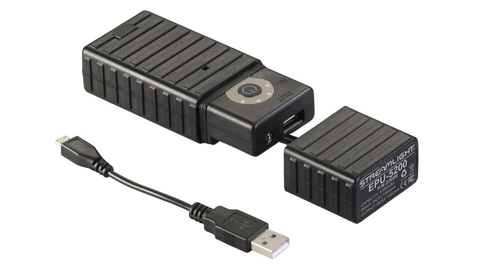 Streamlight EPU-5200 Portable Power Pack with Built in Flashlight, Black 22600