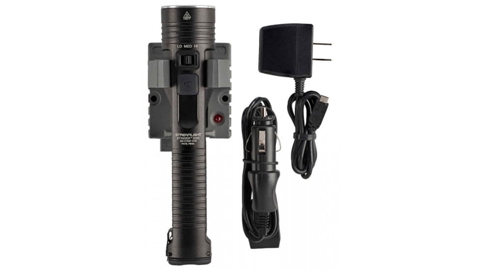 Streamlight Stinger 2020 Led W/120v Ac/12v Dc Charger Flashlights, 2000 Lumens, Black, 78101
