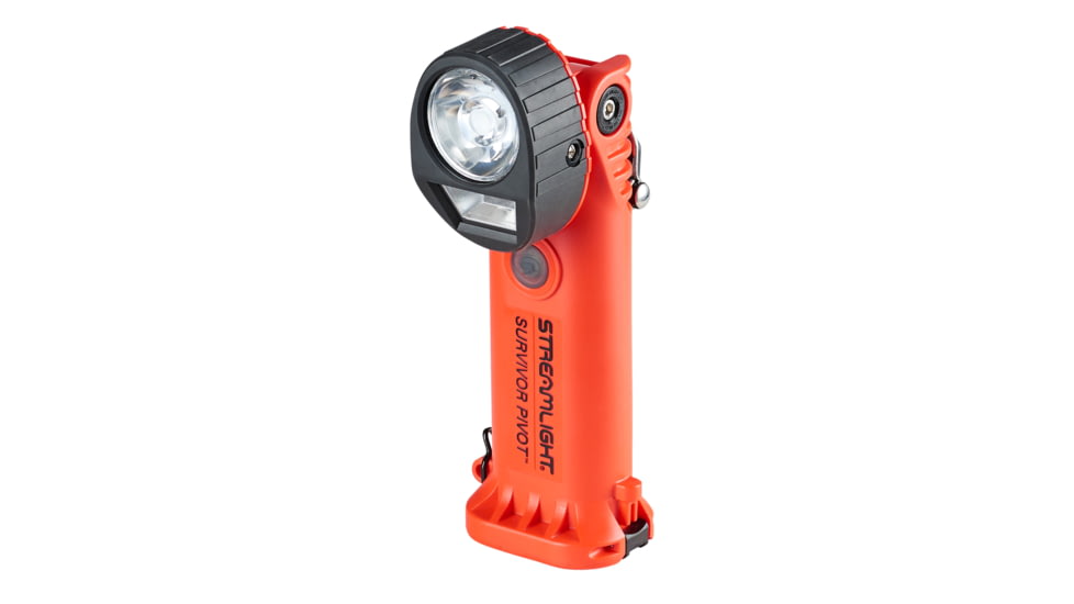Streamlight Survivor Pivot USB LED Flashlight, 120/DC, 325 Lumens, Orange, 91802
